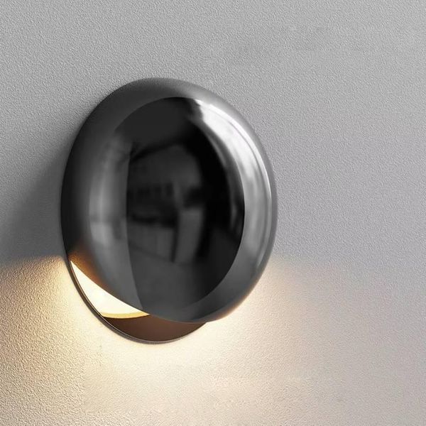 Настенный светильник-бра KLOODI LED дизайнерский круглый DECO WA-DROP150 3000K черный/хром WA-DROP150 3K BK/CH