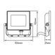 Светодиодный прожектор Ardero LL-1010ARD 10W 800Lm 6500K, черный, уличный, влагозащищенный 80015 &ndash; фото 3