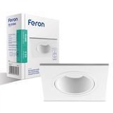 Врізний точковий поворотний світильник Feron DL0380 білий настінний стельовий 40032