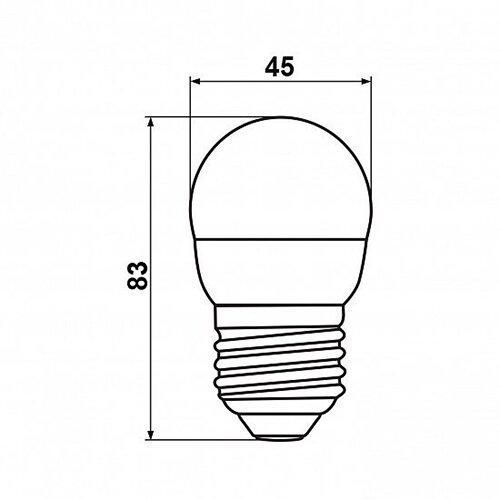 Светодиодная лампочка Biom BT-563 G45 7W E27 3000К матовая 00-00001417