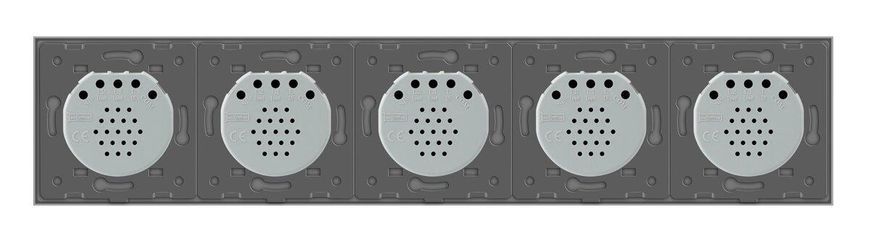 Умный сенсорный ZigBee выключатель 10 сенсоров 2-2-2-2-2 Livolo стекло серый VL-C710Z-15