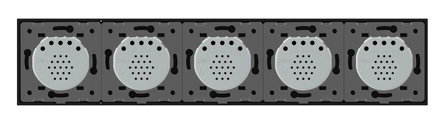 Умный сенсорный ZigBee выключатель 10 сенсоров 2-2-2-2-2 Livolo стекло черный VL-C710Z-12