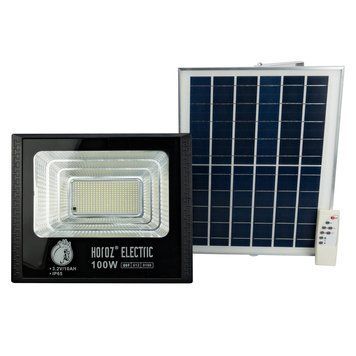 Прожектор светодиодный на солнечной батарее "TIGER-100" 100W 6400K IP65 черный, уличный 068-012-0100-010