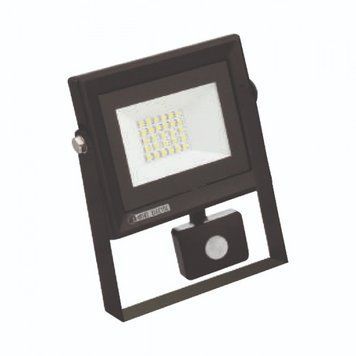 Прожектор світлодіодний з датчиком руху "PARS/S-20" 20W 6400K IP65 чорний вуличний 068-009-0020-010