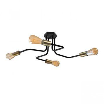 Люстра лофт Maze с бронзовыми патронами NL 5050/4 BK+BN, MSK Electric 615453