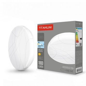 Настінно-стельовий світлодіодний світильник TITANUM 24Вт 5000К, Криві лінії TLCL-245CL