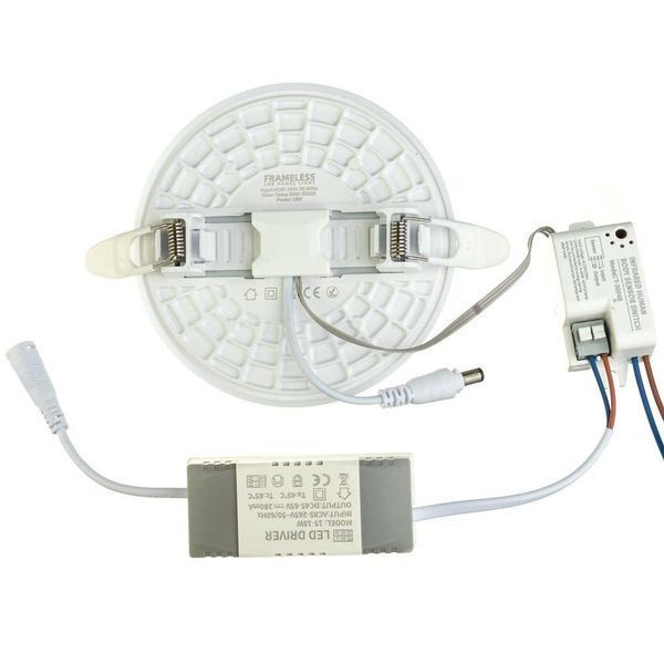 Врезной светодиодный светильник Sensor Ester 18Вт 5000К IP40 с датчиком движения, круглый, 132х36мм 1022818