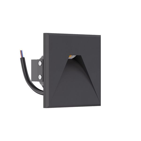 Сходовий LED-світильник KLOODI KDSL-RIKI 3Вт 3000К 210лм квадрат, антрацит, IP44 KDSL-RIKI SQ85X85 3W 3K