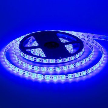 Світлодіодна стрічка синя 12V smd5050 14.4W/m 60LED/m IP65 1015413