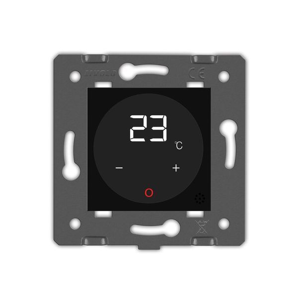 Механізм Терморегулятор з вбудованим датчиком температури Сухий контакт для котлів Livolo чорний C7-01TM3-12