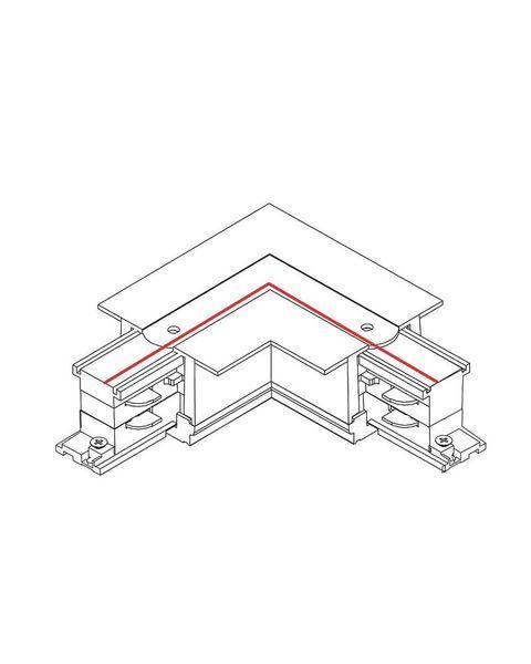 Соединитель угловой для трека Nowodvorski Ctls Recessed 3ф, белый 8230