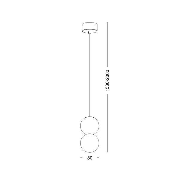 LED-светильник KLOODI DECO PE-SONYA80 подвесной, 3 Вт, 3000 К, белый, шар PE-SONYA80 3W 3K WH