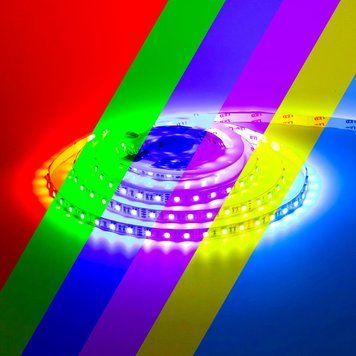 Світлодіодна LED стрічка AVT 24V RGB smd5050 60LED/m IP20, 1м 1019664