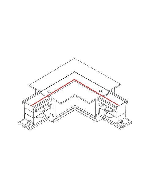 Соединитель угловой для трека Nowodvorski Ctls Recessed 3ф, черный 8231