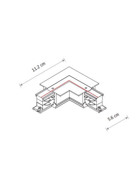 Соединитель угловой для трека Nowodvorski Ctls Recessed 3ф, черный 8231