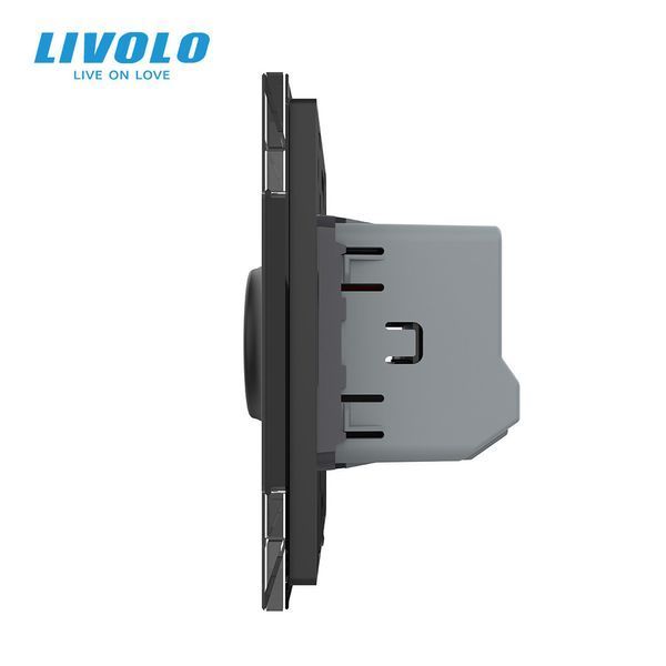 Бесконтактный выключатель 1 сенсор Livolo черный Sense VL-C7FCU1-2BP