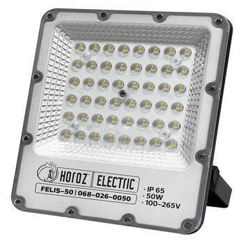 Прожектор світлодіодний "FELIS-50" 50W 6400K 6000Lm IP65 вуличний чорний 068-026-0050-010