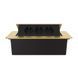 Мебельная тройная розетка Livolo золотая для столешницы, для кухни/офиса/конференц-зала, с заземлением, плавное VL-SHS013-TCBP-A &ndash; фото 2