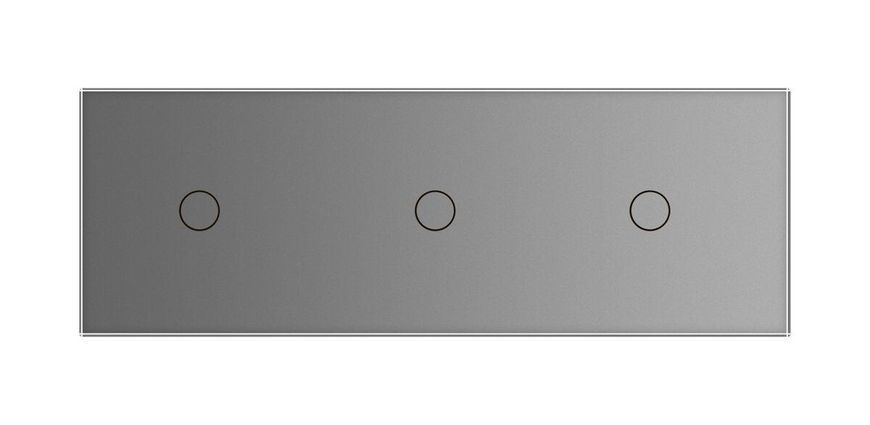 Умный сенсорный ZigBee выключатель 3 сенсоров 1-1-1 Livolo серый VL-C701Z/C701Z/C701Z-15