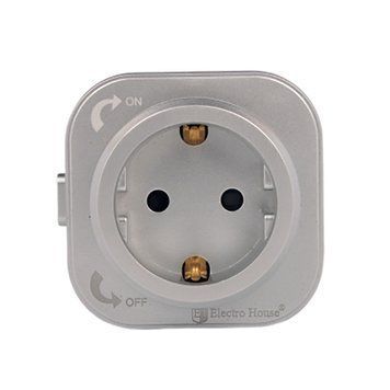 Розетка трековая с/з Unique Elegance Pandora серая 16A EH-PT-001