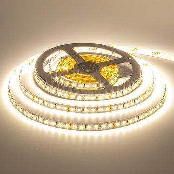 Світлодіодна LED стрічка AVT 24V біла тепла smd2835 120LED/m IP20, 1м 1021384