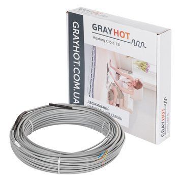 Двухжильный нагревательный тонкий кабель GrayHot универсальный 1725Вт 115м 55010262