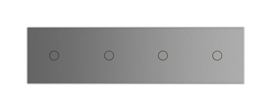 Умный сенсорный ZigBee выключатель 4 сенсора 1-1-1-1 Livolo стекло серый VL-C704Z-15