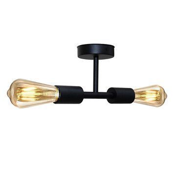 Люстра MSK Electric Asket NL 2213-2 стельова, на 2 лампи E27, чорна 619994