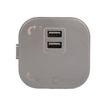 Розетка трековая двойная USB Unique Elegance Pandora серая 2,4А EH-PT-002