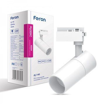 Трековый светодиодный светильник Feron AL140 30W 4000K белый 41613