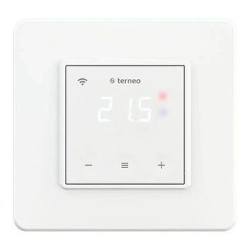 Терморегулятор із сенсорним керуванням Terneo SX WiFi з датчиком температури підлоги та повітря, білий 55011896