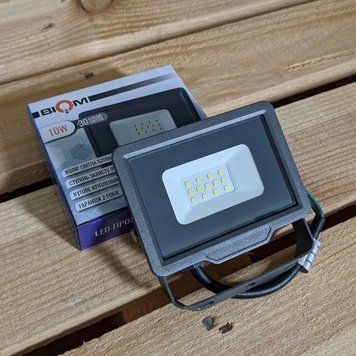 Прожектор вуличний світлодіодний BIOM 10W S5-SMD-10-Slim 6200К 220V IP65 00-00014576