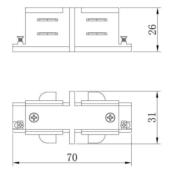 Коннектор для трековой системы Ardero LD1300 IP20 прямой черный 80998
