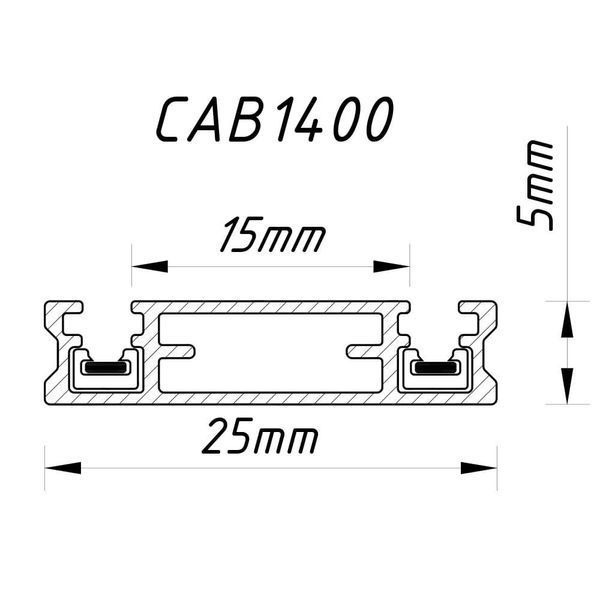 Шина для трековой системы Ardero CAB1400 ULTRA 48V 1м накладная магнитная черная 80103