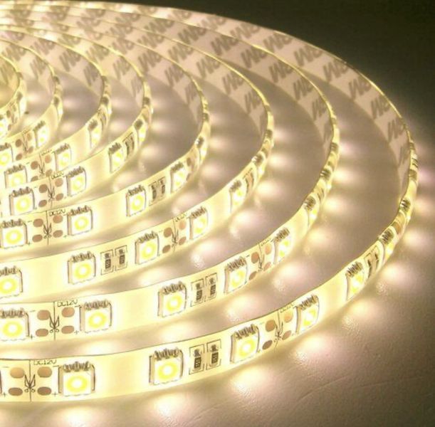 Лента светодиодная теплая белая TLD-P 12V smd5050 14,4W/m 60LED/m IP65, 1м TLDP-014492