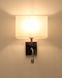Настінний бра з абажуром та лампою для читання Hotel Mood Е27+LED 2.2Вт, бежевий 11785 &ndash; фото 5