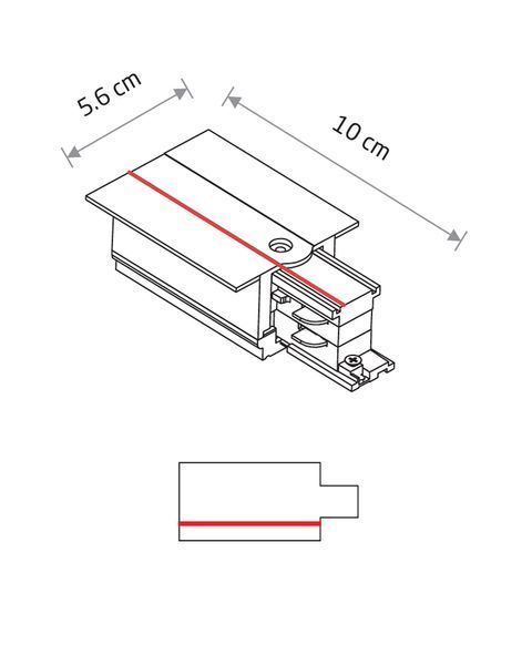 Соединитель концевой для трека Nowodvorski Ctls Recessed 3ф, черный 8690