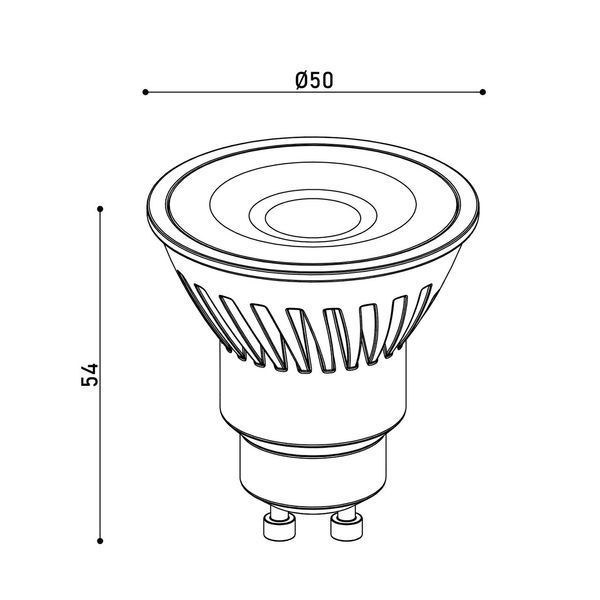 Світлодіодна лампа KLOODI KDGU10 SMD 7Вт 700Лм 3000K 60D DIM KDGU10-7WSMD 3K 60D DIM