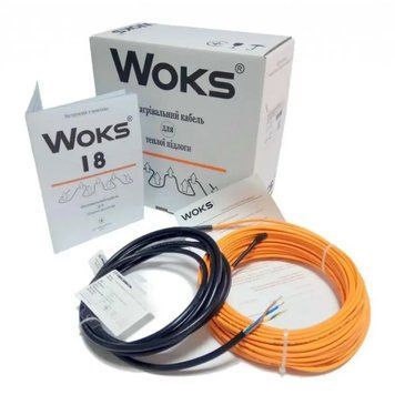 Греющий двухжильный кабель WOKS-18 под плитку 1380Вт 78м 55002395