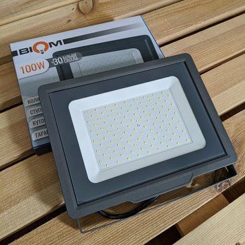 Прожектор вуличний світлодіодний BIOM 100W S5-SMD-100-Slim 6200К 220V IP65 00-00014580