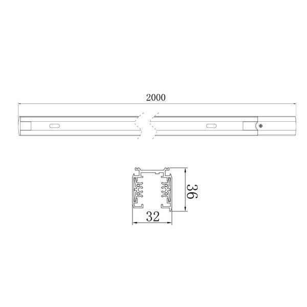 Шина для трекової системи Ardero CAB1300 IP20 2м трифазна чорна 80994