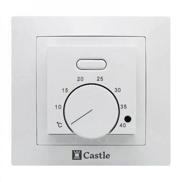Терморегулятор механічний Castle AC308H з датчиком температури підлоги, білий 55015673