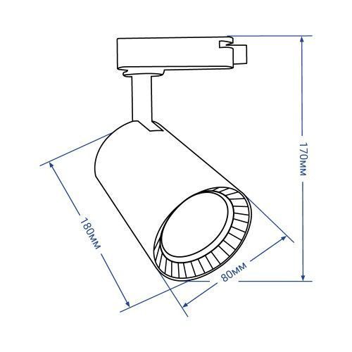 Трековый светодиодный светильник Feron AL102 12W 2700К черный 01705
