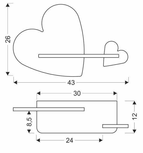 Светильник настенный 21-84552 Heart Candellux 21-84552