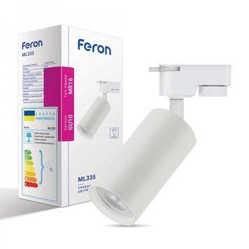 Трековый светильник под лампу GU10 Feron ML335 белый 40227