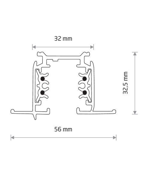 Шинопровод врезной 3-фазный Nowodvorski Ctls Recessed 2М, белый 8695