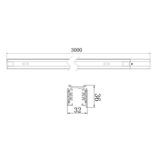 Шина для трековой системы Ardero CAB1300 IP20 3м трехфазный черная 80995