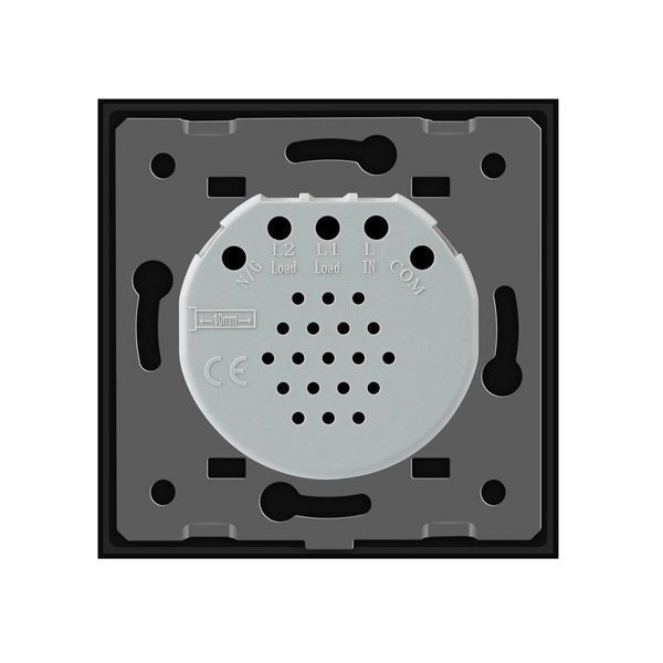Сенсорна кнопка 1 сенсор Імпульсний вимикач Майстер кнопка Livolo скло чорний VL-C701H-12