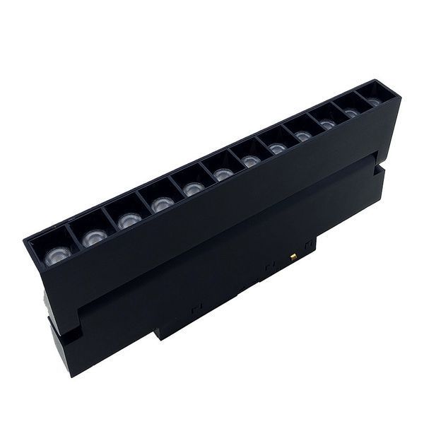 Магнитный трековый светильник Маgnetic Light LED Черный 12W 230х22мм 4000К поворотный EH-TMLF-12W
