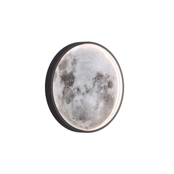 Настінний світильник-бра KLOODI Місяць DECO WA-MOON 400 CCT 12W 3000-6000K чорний WA-MOON 400 CCT BK